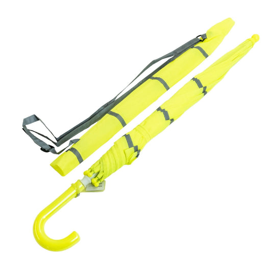 Hi-Vis Umbrella - Child Safe Hi Vis Yellow Safety Umbrella