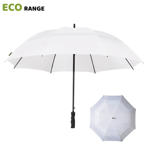 White ECO Golf Umbrella - Automatic - Vented - Windproof