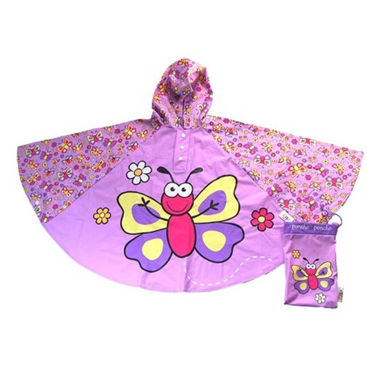 BUTTERFLY Poncho - Children??s Butterfly Design Rain Poncho