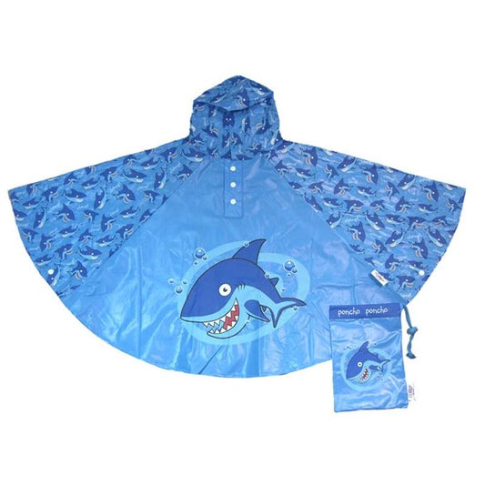 SHARK Poncho - Childrens Shark Rain Poncho