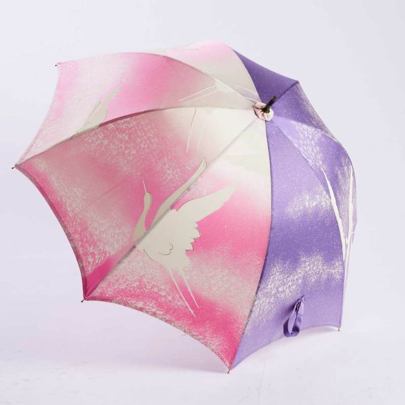 Pink Maitsuru Kimono Umbrella