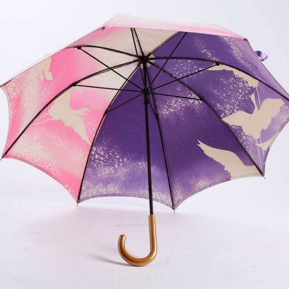 Pink Maitsuru Kimono Umbrella