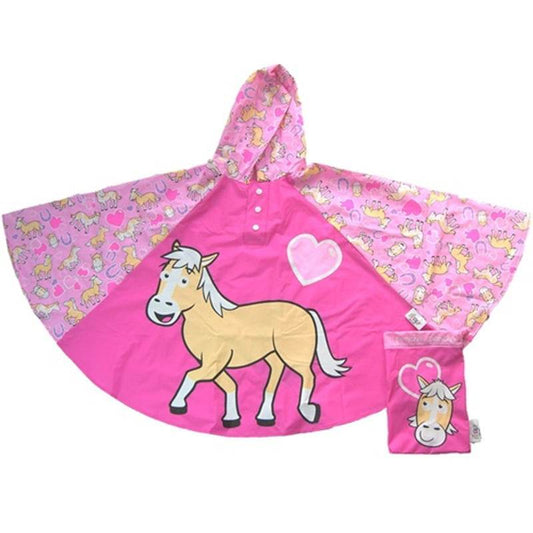 PONY Design Childrens Pink Rain Poncho